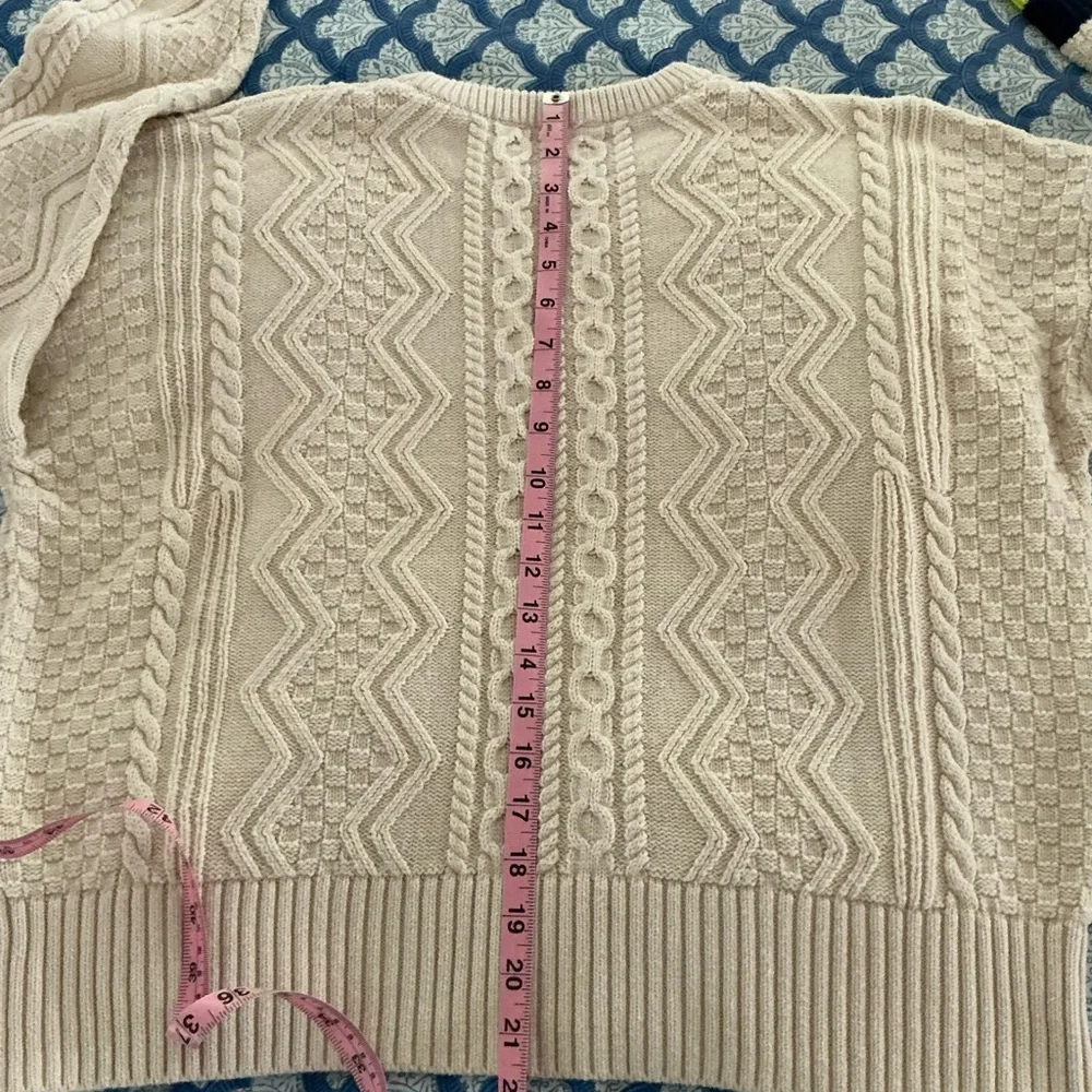 Vineyard Vines Cream Cable Knit Sweater - Picture 8 of 9